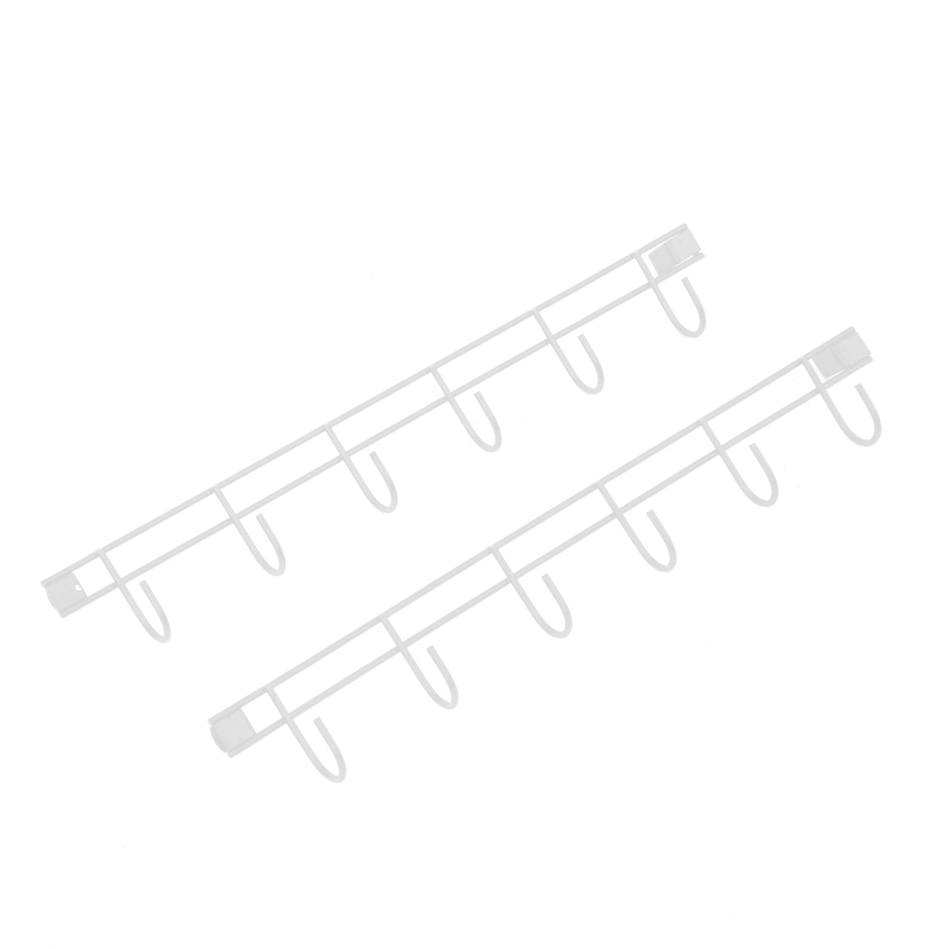 Hook Bars for 5-Drawer Storage Cart (Two Pack)